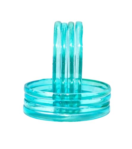 Image of Colorful Jelly Bangles Set of 8 - Transparent Candy Color Stackable Bracelets, Lightweight Fashion Accessories for Women & Girls