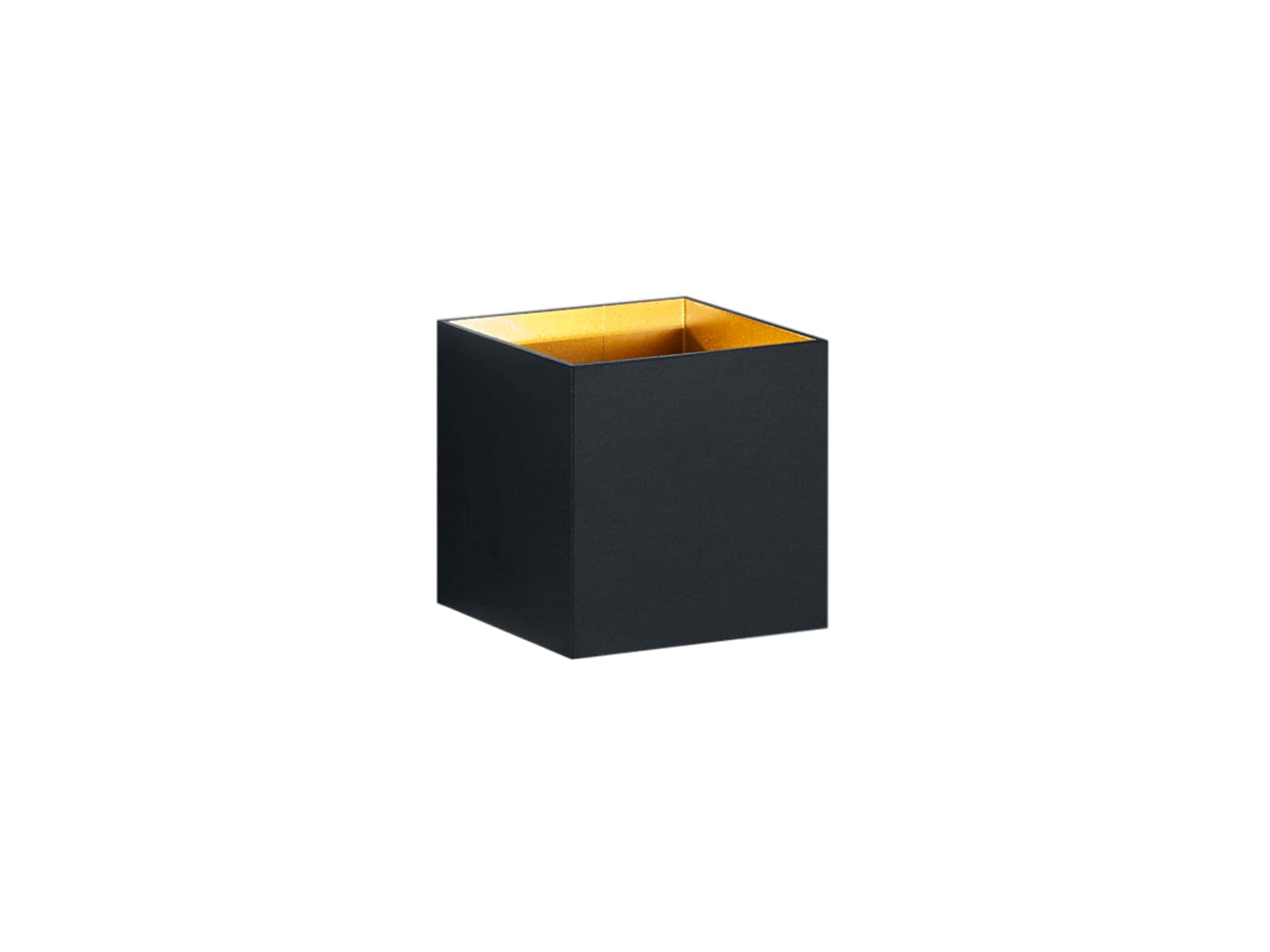 Trio Leuchten LED Wandleuchte 223310132 Louis, Metall schwarz matt/innen goldfarbig, 4.3 Watt LED