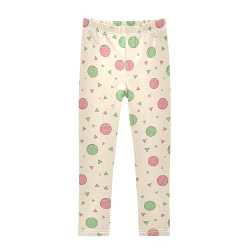 Girls Leggings Size 4T Tennis Beige Breathable Stretchy Tights Girl Yoga Pants for Workout School