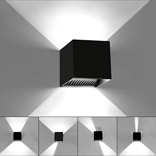 KAWELL Modern Wall Lamp LED Wall Light Up and Down Adjustable Beam Angle Aluminum Wall Wash Light Waterproof IP65 Indoor Outdoor for Bathroom Bedroom Corridor Living Room Stairs Garden