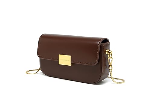 Image of Women's chain crossbody small square bag, fashionable designer mini shoulder bag, women's mobile wallet