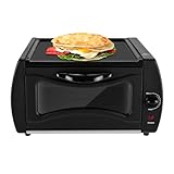 Multifunktionaler Minibackofen kompakter Tischbackofen mit Umluft, kleiner Mini Ofen Pizzaofen für kleine Küchen, Camping und tägliches Backen