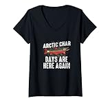 Womens Arctic Char Shirt Freshwater Fishing | Men Women Kids Gift V-Neck T-Shirt
