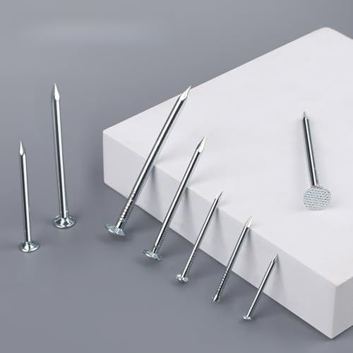 400PCS Nails for Hanging Pictures Hanging Nails for Wall Art Heavy Duty up to 2" Long, 5 Sizes Wall Nails for Hanging Small Nails Wood Nails Finish Nails Flat head Nails with Storage box - Image 7