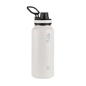 Takeya Originals Vacuum Insulated Stainless Steel Water Bottle, 32 oz, White
