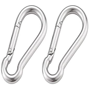GYMRAT™ M6x60mm Multipurpose Snaphook/Carabiner Hook, Heavy Duty Stainless Steel Hook, Hook Swing Connector, Gym Cable Attachment (6MM, PACK of 2) (B0D71TTLZV) Amazon Price History, Amazon Price Tracker