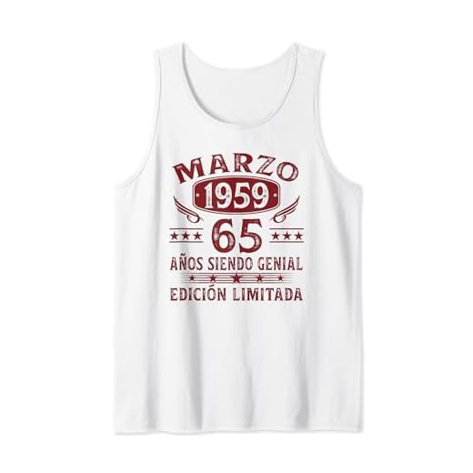 Vintage 1959 65 Años Cumpleaños Hombre Regalos Marzo 1959 Camiseta sin Mangas