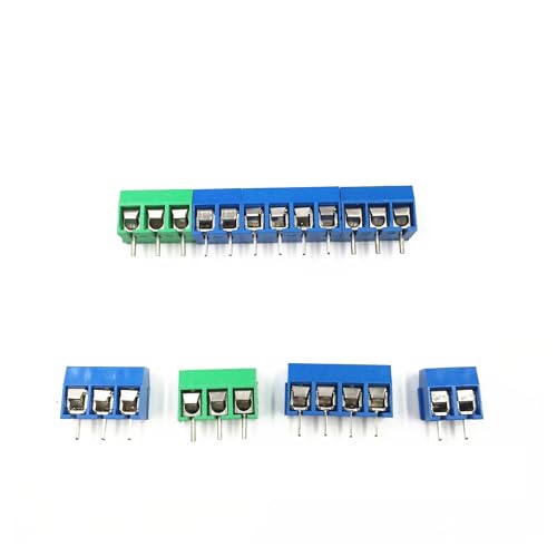 10Pcs/lot KF301-5.0-2P KF301-3P KF301-4P Pitch 5.0mm Straight Pin 2P 3P 4P Screw PCB Terminal Block Connector Blue Green(Blue 2P)