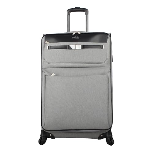 Nicole Miller New York Designer Luggage Collection - Large 28 Inch Expandable Softside Suitcase - Lightweight Checked Bag With 4-Rolling Spinner Wheels2