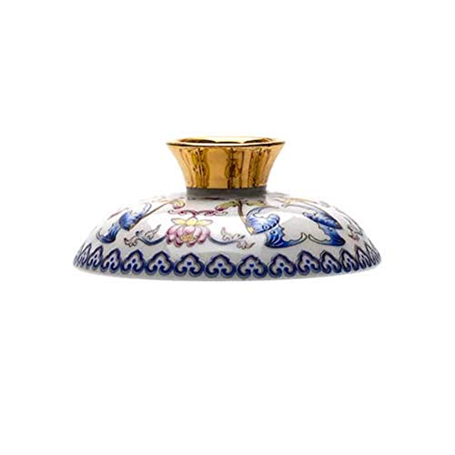 Amazon.co.jp: ガラス蓋碗 200ml 磁器蓋と受け皿付き（唐草模様）化粧