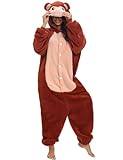 Très Chic Mailanda Sherpa Monkey Cosplay Pajamas Adult Unisex Onesies Animal Sleepwear Halloween Costume