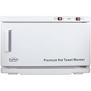 ForPro Professional Collection Premium Compact Hot Towel Warmer with UV Sterilizer, Large 18L Capacity, Stainless Steel Rack, White