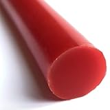 PU Rubber Rod 20mm Diameter Red Polyurethane Stock Urethane Rubber Soft Round Stick 250mm Metric Long Corrosion Resistance