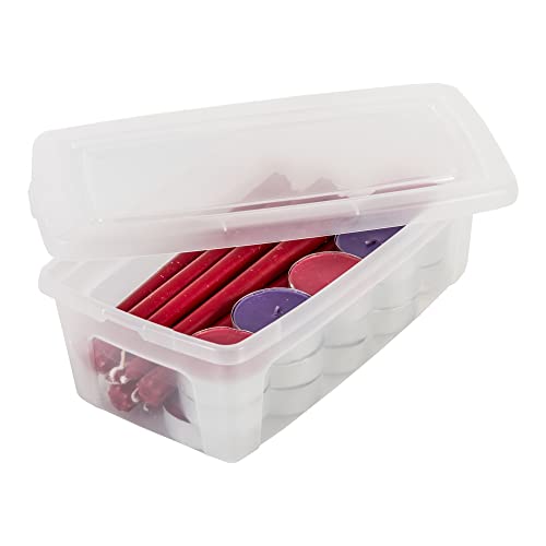 Organiser petits objets boite plastique transparente avec fermeture facile 5L - 4