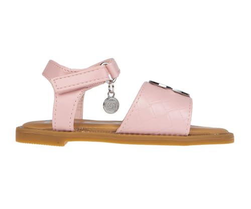 Image of bebe Girls' Sandals - Trendy Flat Designs with Rhinestones, Puffy Straps, Embossed Details and Charms for Toddlers /Little Kids /Big Kids