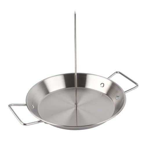 Support à Brochettes pour Barbecue en Acier Inoxydable, 3 Pointes Amovibles, Support de Cuisson Polyvalent avec Poignées Pratiques, Convient à la Plupart des Fours et Grills