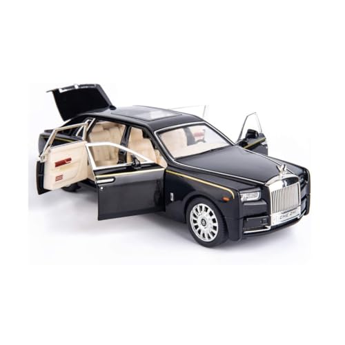 Image of 1:24 Rolls-Royce Phantom Diecast Metal Car - Realistic Pullback Toy with Lights & Sounds for Boys, Kids, and Car Collectors [Multicolor] [Pack of 1]