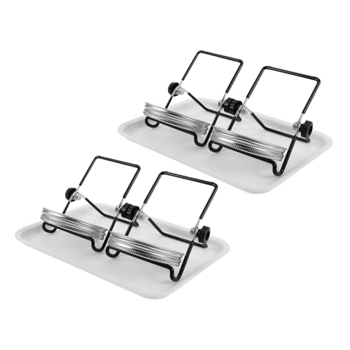 IWOWHERO 2 Set Kit Accessori Germogliatore in Acciaio Resistente per Barattoli Bocca Larga con Coperchio Rete Supporto e Vassoio Raccolta Acqua per Crescita Germogli Fagioli Semi e Broccoli