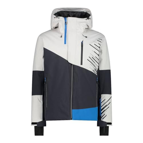 Traspirabilità MVP 10.000 CMP Giacca da sci in twill con cappuccio fisso da uomo - 33W0817 (50, Gesso)