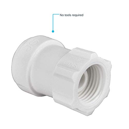 John Guest Speedfit 1/4 Inch Od X 7/16 Inch Faucet Connector, Push To Connect Plastic Plumbing Fitting, White, Pp3208U7Wp #TOP4
