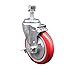 190TA255PBCS Advance Tabco 5 Inch Swivel Threaded Stem Caster with Brake â€“ Fits Advance Tabco Models CB-SS-2410 CB-SS-2410M CB-SS-2412 â€“ Light Duty Replacement â€“ Red Poly Wheelâ€“ Service Caster Brand
