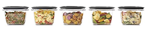 Rubbermaid Premier Food Storage Container, 7 Cup, 5-Pack, Grey