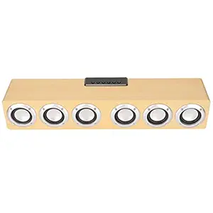 ciciglow Speaker, Strong Bass Effect Speaker Soundbar Multifunctional Portable Speaker for Phone Tablet PC (Yellow (Export Version))