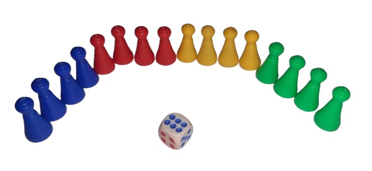Check Box Handicrafts | Colourful Megnatic Ludo Coins and Dice, Set of 16+1 Pieces-image-38