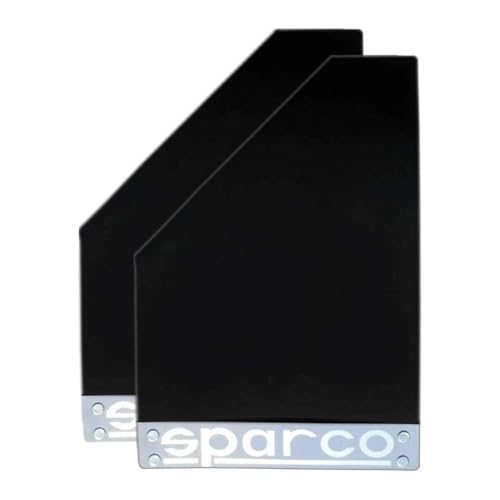 Image of Adroitz Black Sparco Racing Style Rubberized Car Mudflaps For Eeco (Set of 2)