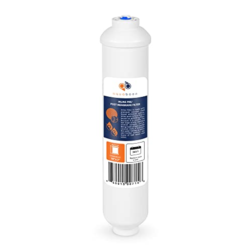 Aquaboon T33 Inline Post Activated Carbon Water Filter for Refrigerator, Ice Maker w/Quick Connect for 1/4 Water Line Compatible with ICF-10, 4-Pack - Thumbnail 6