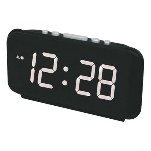 Marchfunny Reloj electrónico de escritorio con alarma personalizada y pantalla de 1 8 pulgadas para una visibilidad óptima de la hora (blanco)