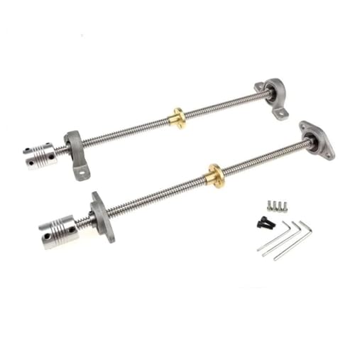 T8 Lead Screw Lead 8mm 500mm 400mm 350mm 200mm 100mm Vertical Horizontal Kit KFL08 Or KP08 with Nut Bearing CNC 3D Printer Parts(Lead 14mm KP Set,500mm)