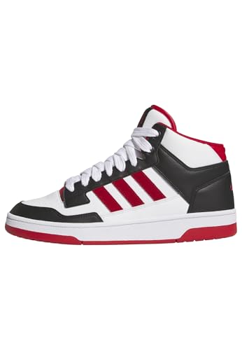 Adidas Mixte Rapid Court Mid Shoes, Core Black/Team Power Red 2/FTWR White, 44 EU