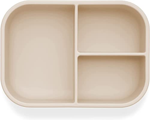 Ali+Oli Leak Proof Bento Box (Coconut) Food-Grade Silicone Bento Box, Bpa, Phthalate, Lead, & Pvc Free - Bento Lunch Box For Kids And Adults - Leak Resistant Sets With Lids Container #TOP6