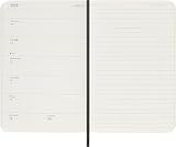 Moleskine 18 Monate Wochenkalender 2025/2026, P/A6, 1 Wo = 1 Seite, Rechts Linierte Seite, Weicher Einband, Schwarz