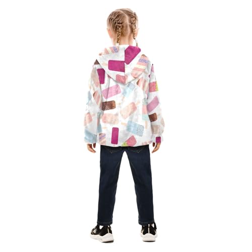 OTVEE Colored Ice Cream Popsicle Kids Hoodie Jacket Fall Spring Full Zip Warm Outwear Coat4