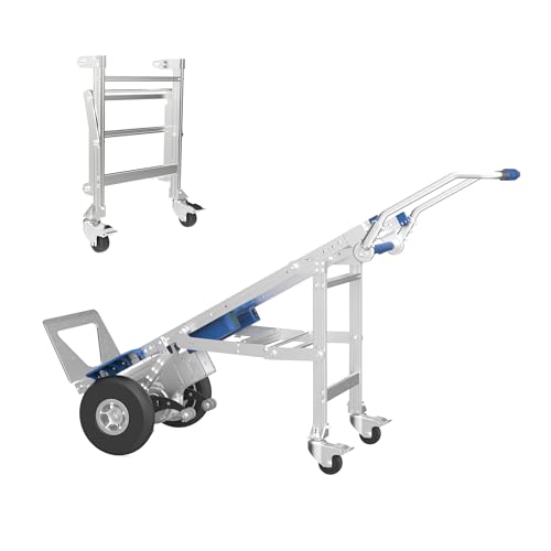 550LBS Electric Stair Climbing Hand Truck Dolly with Auto-Edge Brakes and Ground Support Device (ZW7250GC Bundle)