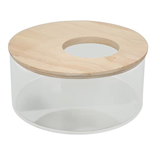 Alomejor Baignoire de Sable pour Hamster, Bac à Sable Rond et Spacieux en Acrylique pour Le Bain des Animaux de Compagnie, Salle de Bain Transparente pour Hamster pour Petits Animaux de Compagnie