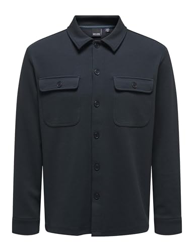 ONLY & SONS herrskjorta ONSNEWKODYL skjorta, mörk marinblå, M