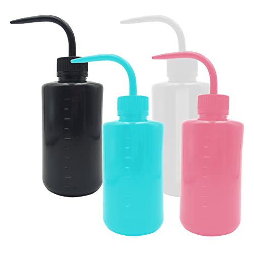 Ticktoi 4 Pcs Tattoo Wash Bottle Squeeze, 250 Ml Squirt Bottle Lab Lash Water Bottle For Cleaning Water Tools Plant Irrigation Experiments Tattoo Supplies, Squirt Bottle Watering Tool #TOP10