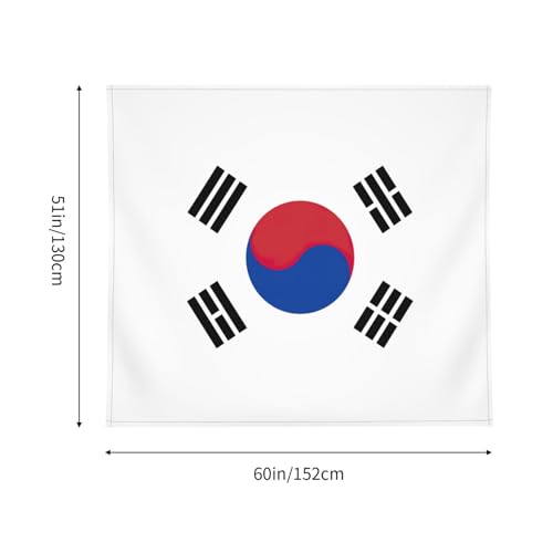 Tapiz de la bandera de la República de Corea, decoración de pared de 152 x 130 cm 5