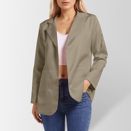 Blazer for Women Dressy Casual Long Sleeve Lapel Business Casual Loungewear Soft Work Suit Blazer with Pockets2