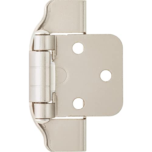 Franklin Brass (10-Pack) Self-Closing Cabinet Hinges 1/2' Semi-Wrap Overlay for Cabinet Doors Kitchen/Cabinets/Cupboards/Furniture, Satin Nickel H01915K-SN-B by Franklin Brass - Used condition - US$9.68
