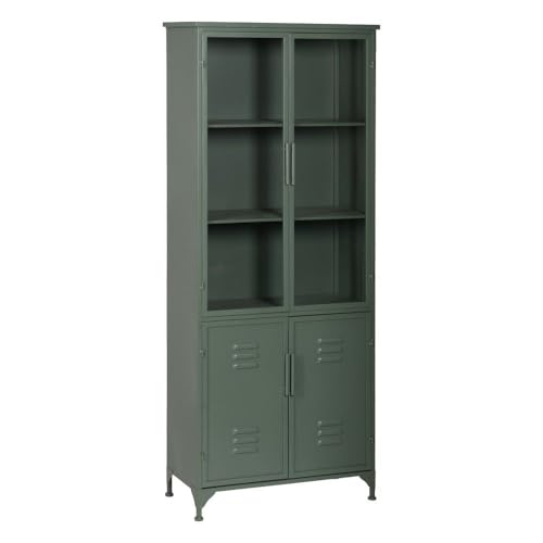 Vitrina con Doble Puerta de Cristal Menta Cristal Hierro 72 x 35 x 178 cm - Marca: BigBuy Home - EAN: 8445146113634