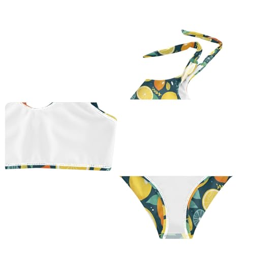 Wusikd Lemons Girls Swimsuits Two Piece Oranges Limes Swimwear Bikini Set for for Girls Size 3T4