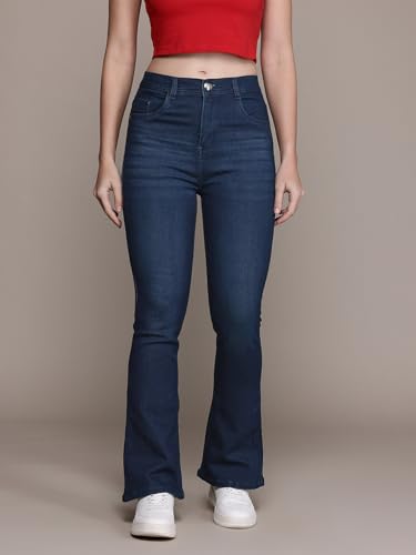 Image of Nifty Women's Denim Stretchable High Waist Bootcut Jeans