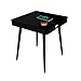 ATLASIO Beistelltisch mit Bluetooth Lautsprecher & Wireless Charger, Couchtisch mit smartem Touchpad, USB- & AUX-Anschluss, Beistelltisch mit induktiver Ladestation, schwarz
