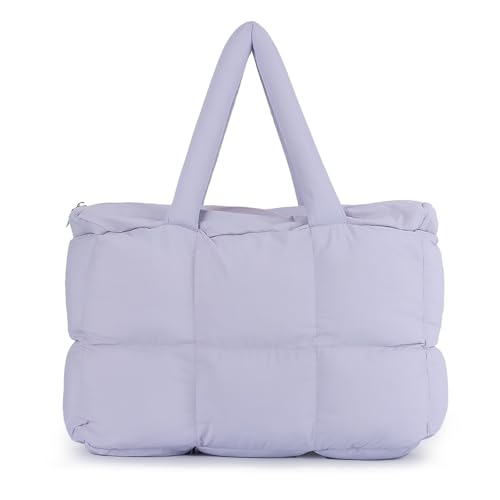 Jywmsc Sac fourre-tout Matelassé pour Femme, Grand sac à Main Matelassé Matelassé Léger pour Voyage, Gym, Shopping, Travail