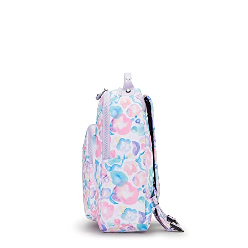 Image of Kipling Seoul Small Tablet Backpack Aqua Flowers One Size