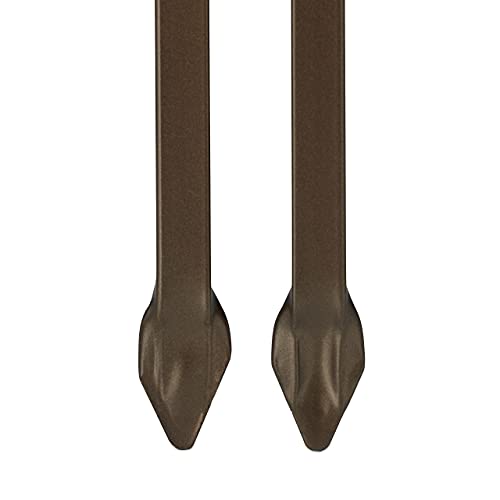 Relaxdays Gartentor, 3-teilig, Stahl, Gartenpforte Ornamente, Gartentür mit 2 Zaunelementen, HxB: 98,5 x 185 cm, Bronze